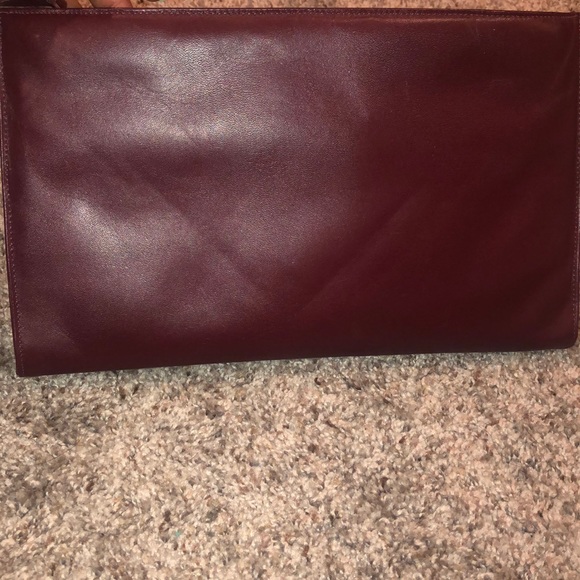Burgundy FS Originals Vintage Leather Clutch - Picture 5 of 5